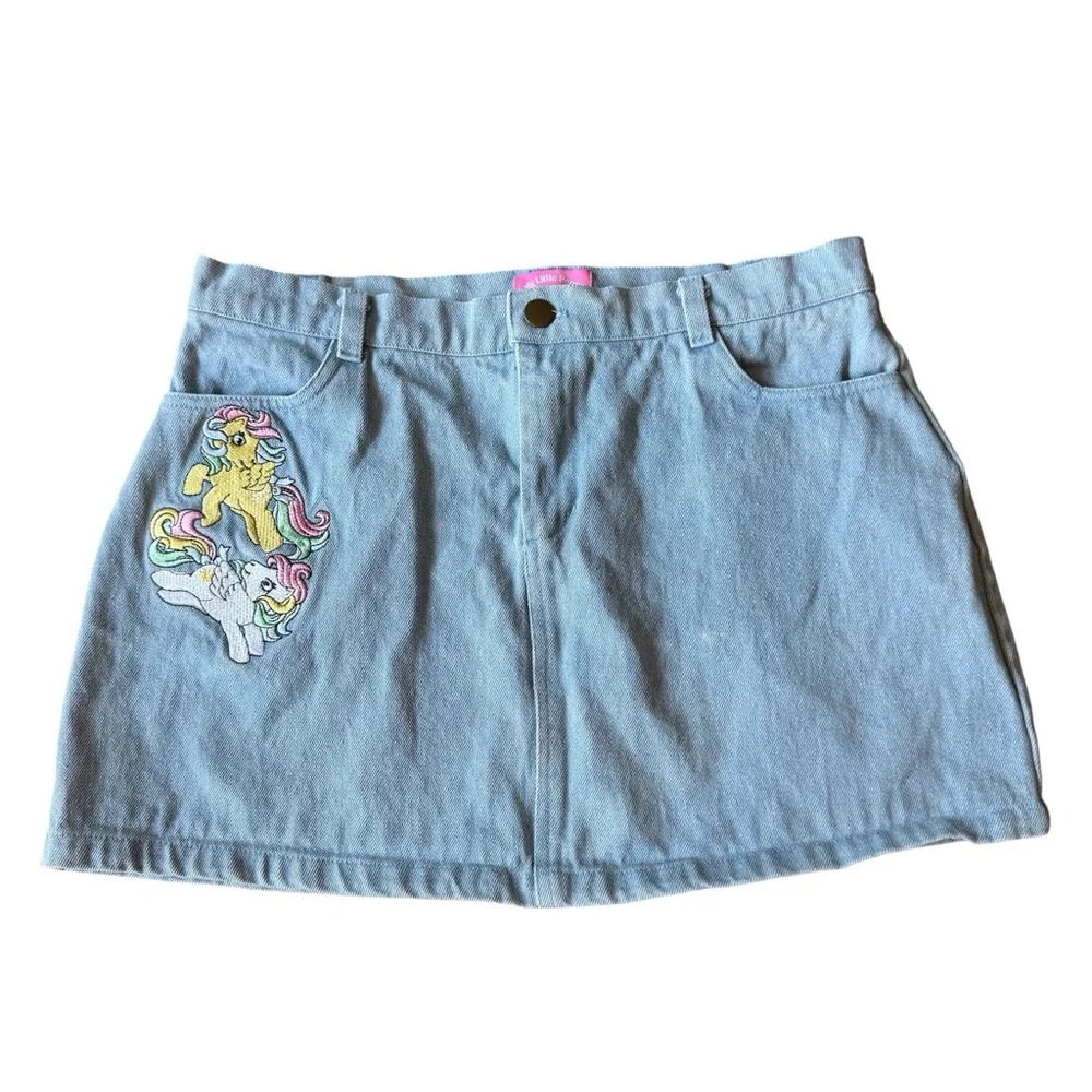 โจ Rare Y2K My Little Pony Denim Mini Skirt โจ - Picture 1 of 8